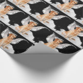 Golden Retriever Engel Dog with Halo and Wings Geschenkpapier (Ecke)