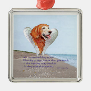 Golden Retriever Engel Ornament Aus Metall