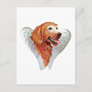 Golden Retriever Engel Postkarte