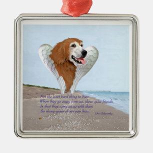 Golden Retriever Engel Silbernes Ornament