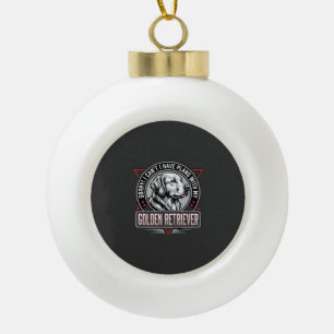 Golden Retriever entwirft Hundemarken-Design Keramik Kugel-Ornament