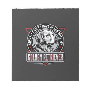 Golden Retriever entwirft Hundemarken-Design Notizblock