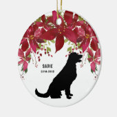 Golden retriever-Erinnerungsweihnachtsverzierung Keramik Ornament (Links)