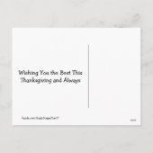 Golden Retriever Erntedank Day wünscht Feiertagspostkarte (Rückseite)