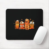 Golden Retriever Erntedank Fall Kaffeepumpur Mousepad (Mit Mouse)