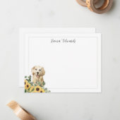 Golden Retriever Eukalyptus Personalisiert Mitteilungskarte (Vorderseite/Rückseite Beispiel)