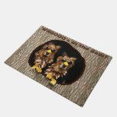 Golden retriever-Eulen Whooos an der Tür Fußmatte (Schrägansicht)