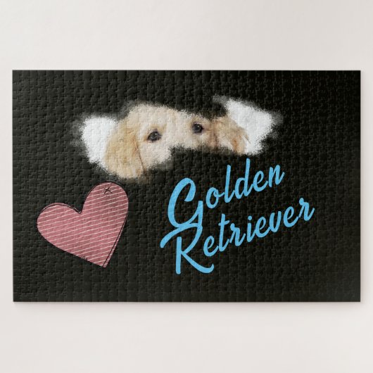 Golden Retriever Eyes Solid Color 1000 Stück Puzzle (Horizontal)