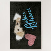 Golden Retriever Eyes Solid Color 1000 Stück Puzzle (Vertikal)