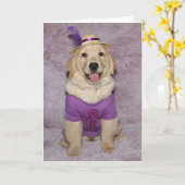 Golden Retriever Fabulous Puppy Birthday Karte (Gelbe Blume)