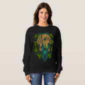 Golden Retriever Face Head Mandala Irish C St Patr Sweatshirt (Vorne ganz)