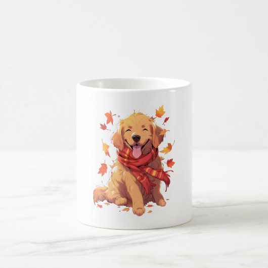 Golden Retriever Fall Dose Herbst Blätter Kaffeetasse (Mittel)