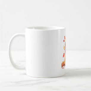Golden Retriever Fall Dose Herbst Blätter Kaffeetasse