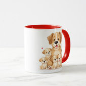 Golden Retriever Family Tasse - Adorable Geschenke (VorderseiteRechts)