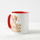 Golden Retriever Family Tasse - Adorable Geschenke (Vorderseite Links)