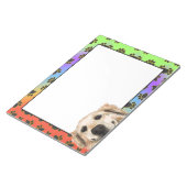 Golden Retriever farbenfrohe Hundekuchen Muster Notizblock (angewinkelt)