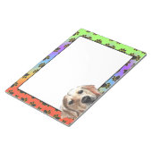 Golden Retriever farbenfrohe Hundekuchen Muster Notizblock (angewinkelt)