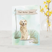 Golden Retriever Fee Better After Operation with D Karte (Gelbe Blume)