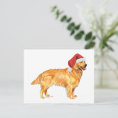 Golden Retriever Feiertagspostkarte (Stehend Vorderseite)