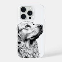Golden Retriever Feinlinien-Kunst-Handyhülle | Kün