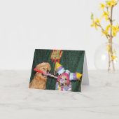 Golden retriever Feliz Cumpleaños Piñata Karte (Gelbe Blume)