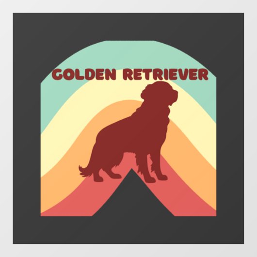 Golden Retriever  Fensteraufkleber (Blatt)