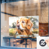 Golden Retriever Fensteraufkleber (Café-Fenster)