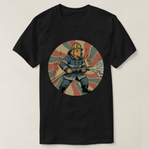 Golden Retriever Feuerwehrmann - Vintage Held Hund T-Shirt
