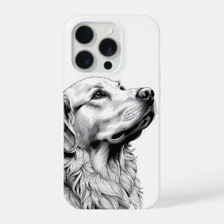 Golden Retriever Fine Line Art Phone Case | Artist iPhone 15 Pro Hülle