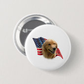 Golden Retriever Flag Button (Vorne & Hinten)