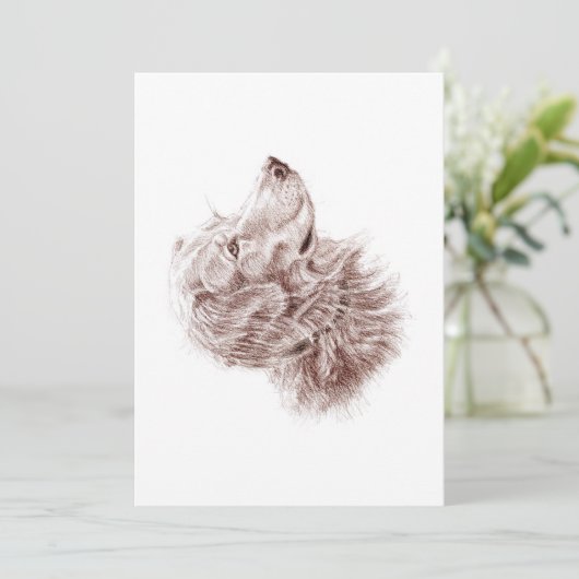 Golden Retriever Flat Card (Stehend Vorderseite)