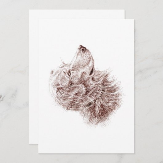 Golden Retriever Flat Card (Vorne/Hinten)