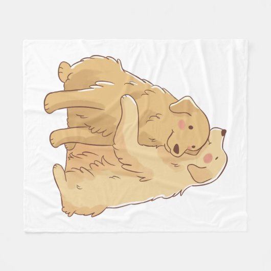 Golden Retriever Fleecedecke (Vorderseite (Horizontal))