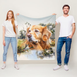 Golden Retriever Fleecedecke