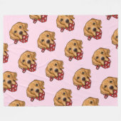 Golden Retriever Fleecedecke (Vorderseite (Horizontal))