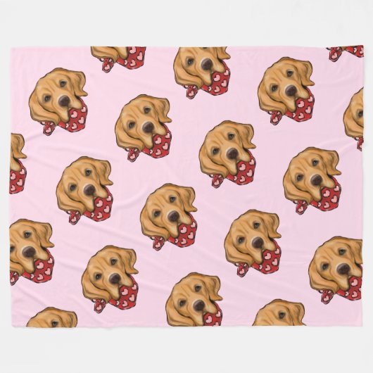 Golden Retriever Fleecedecke (Vorderseite (Horizontal))