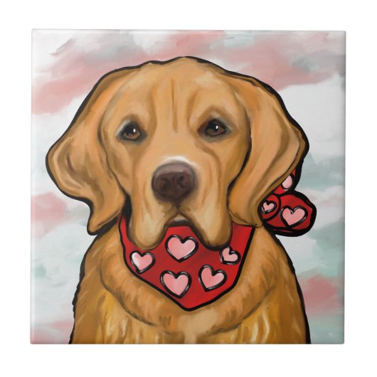 Golden Retriever Fliese (Vorderseite)