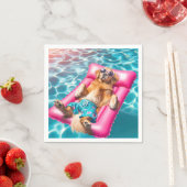 Golden Retriever Floating on Pool Matratze Serviette (Beispiel)