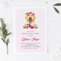 Golden Retriever Floral Abschluss