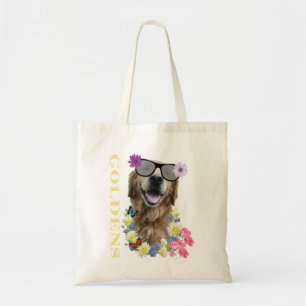 Golden Retriever Flower Sonnenbrille Tragetasche