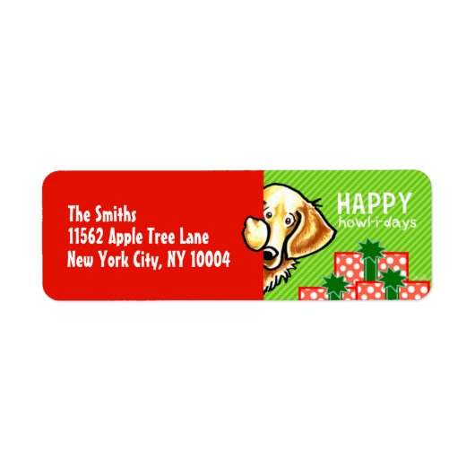 Golden Retriever Flüchtige Blick-a-Boo Weihnachten (Vorne)