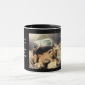 Golden retriever-Flugzeug-Pilot Tasse (Zentrum)
