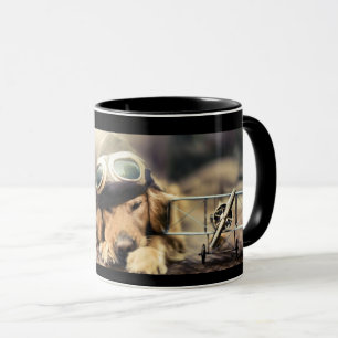 Golden retriever-Flugzeug-Pilot Tasse