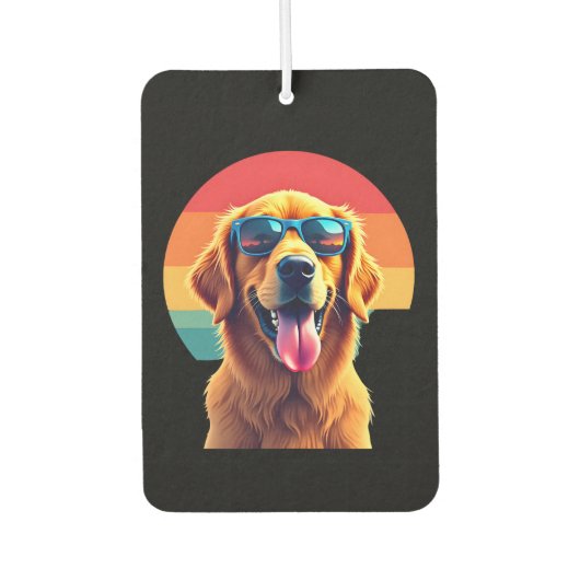Golden Retriever for Kids Boys Girls Sunglasses Pe Autolufterfrischer (Vorderseite)