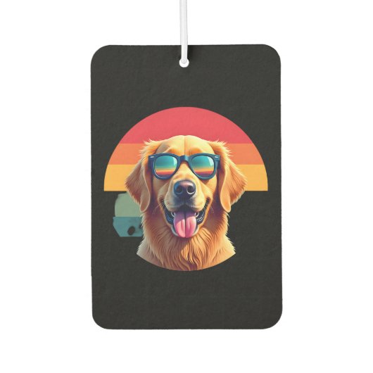 Golden Retriever for Kids Boys Girls Sunglasses Pe Autolufterfrischer (Vorderseite)