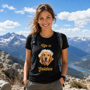 Golden Retriever Foto Das Leben ist golden T-Shirt