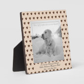 Golden Retriever Foto Name Pet Memorandum Keepake Fotoplatte (Vorderseite)