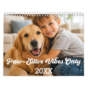 Golden Retriever Foto Nur positive Vibes 2027 Kalender
