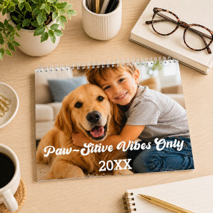 Golden Retriever Foto Nur positive Vibes 2027 Kalender