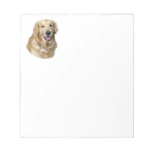Golden Retriever Foto Portrait Notizblock (Vorderseite)